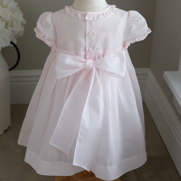 Luli & Me Girls Enchanting Full Smocked Dress - Pink main image 1